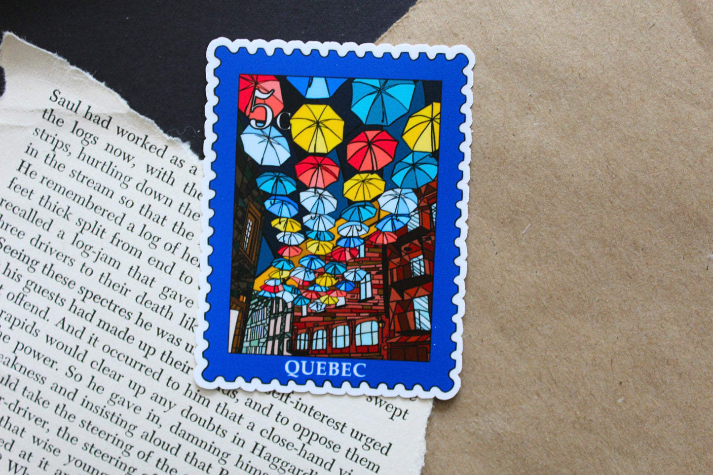 Quebec Postage Stamp Sticker