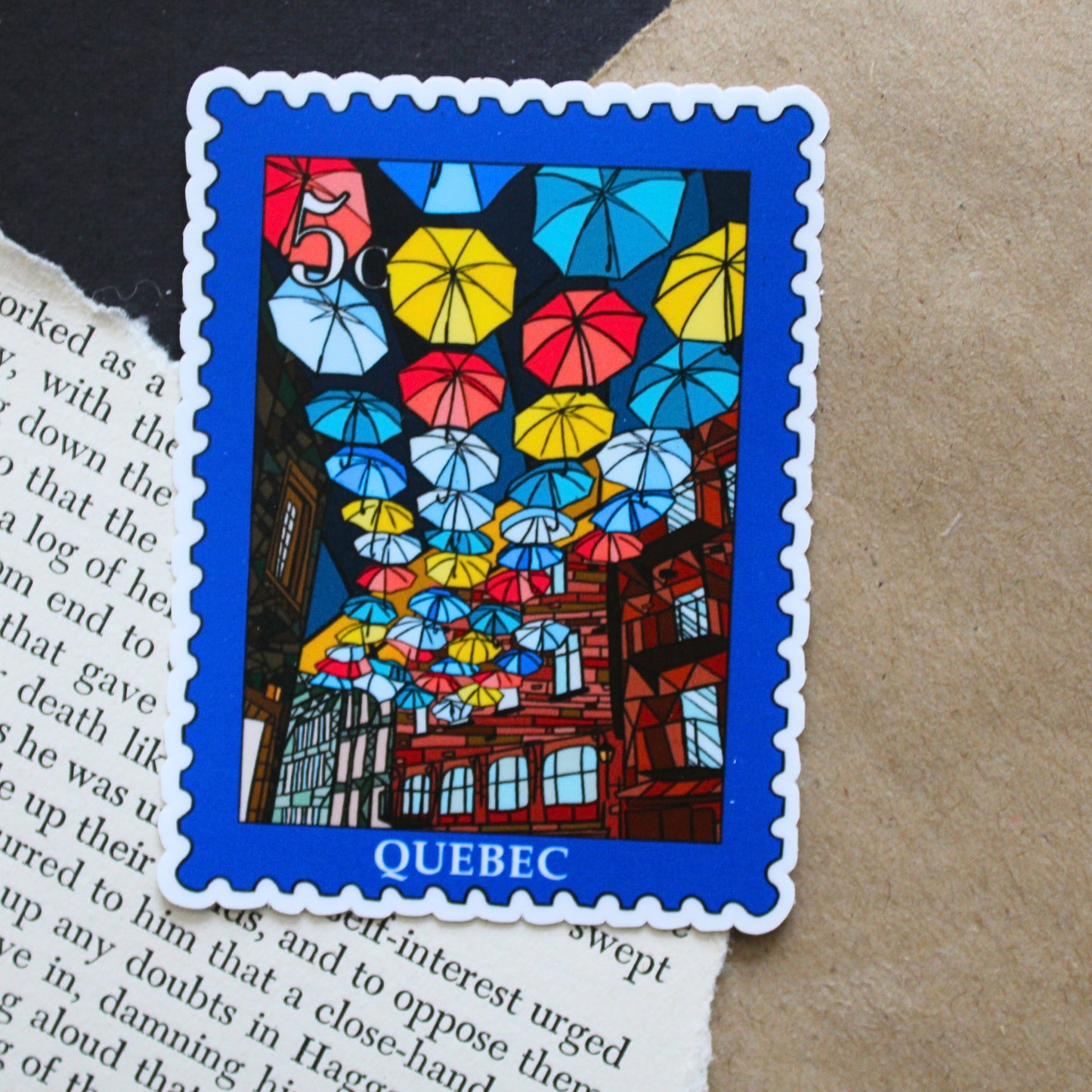Quebec Postage Stamp Sticker