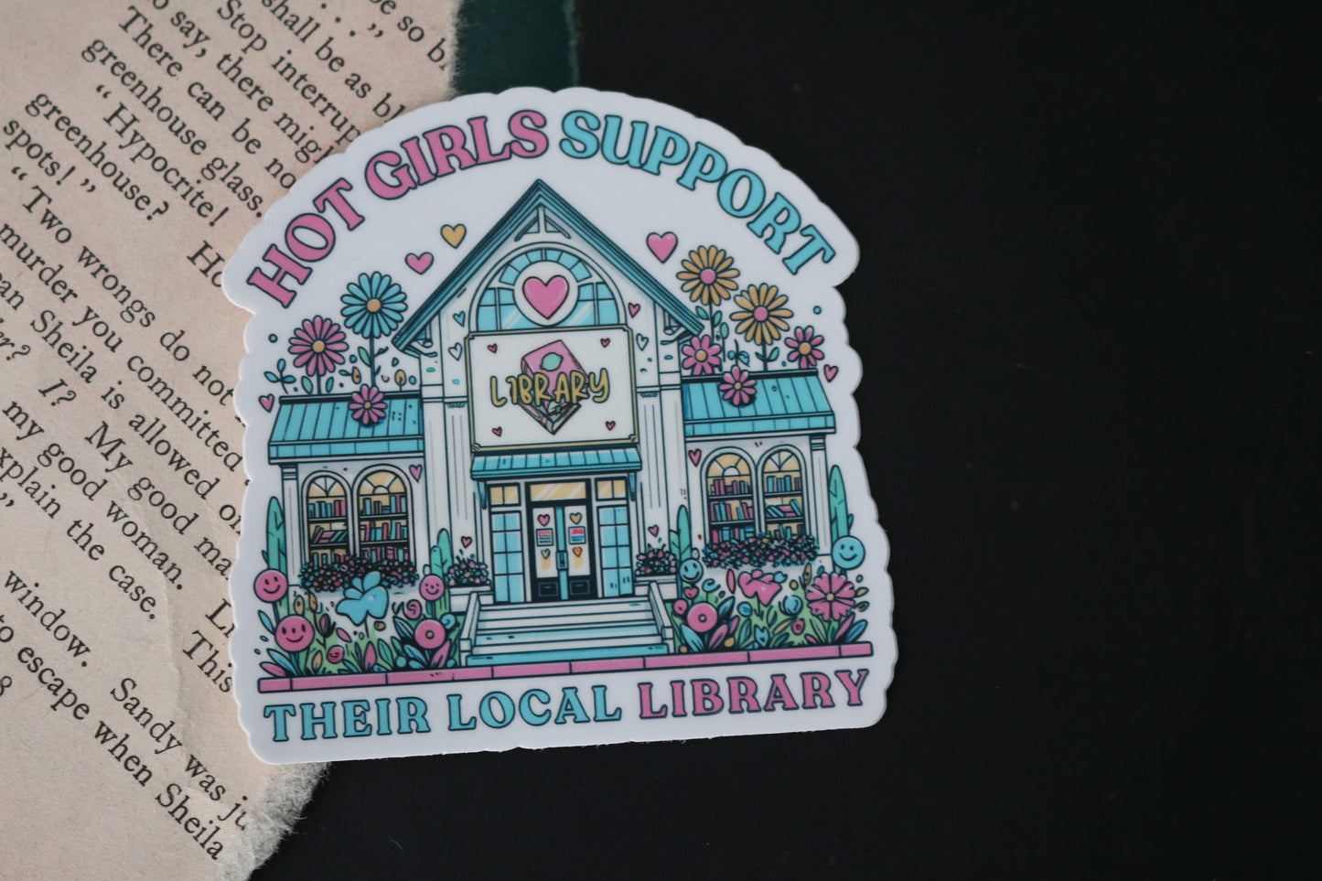 Hot Girls Support Their Local Library Sticker