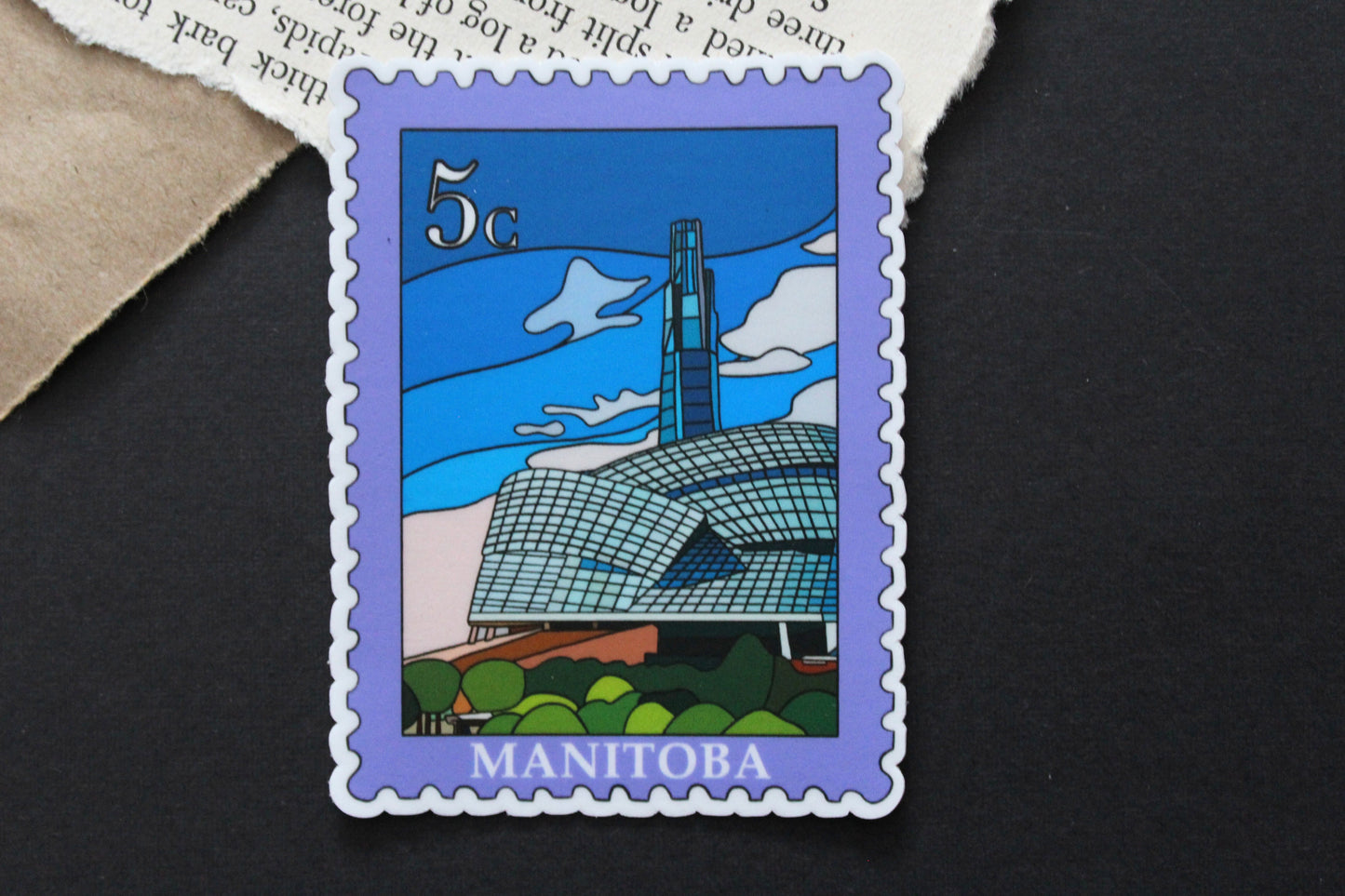 Manitoba Postage Stamp Sticker