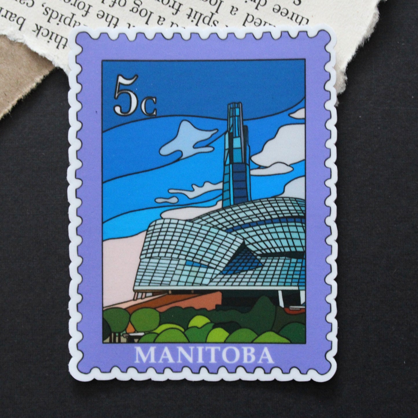 Manitoba Postage Stamp Sticker