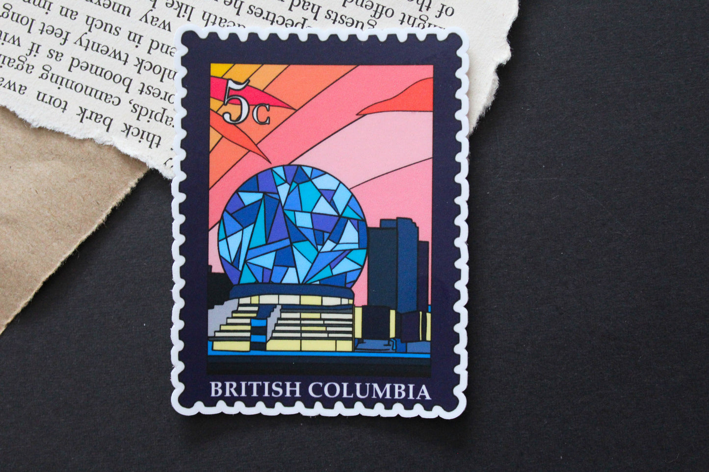 British Columbia Postage Stamp Sticker