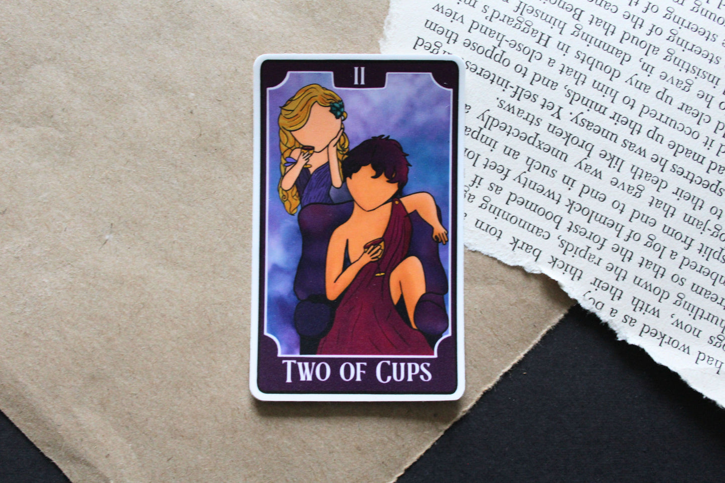 Bookish Tarot Sticker | Two of Cups
