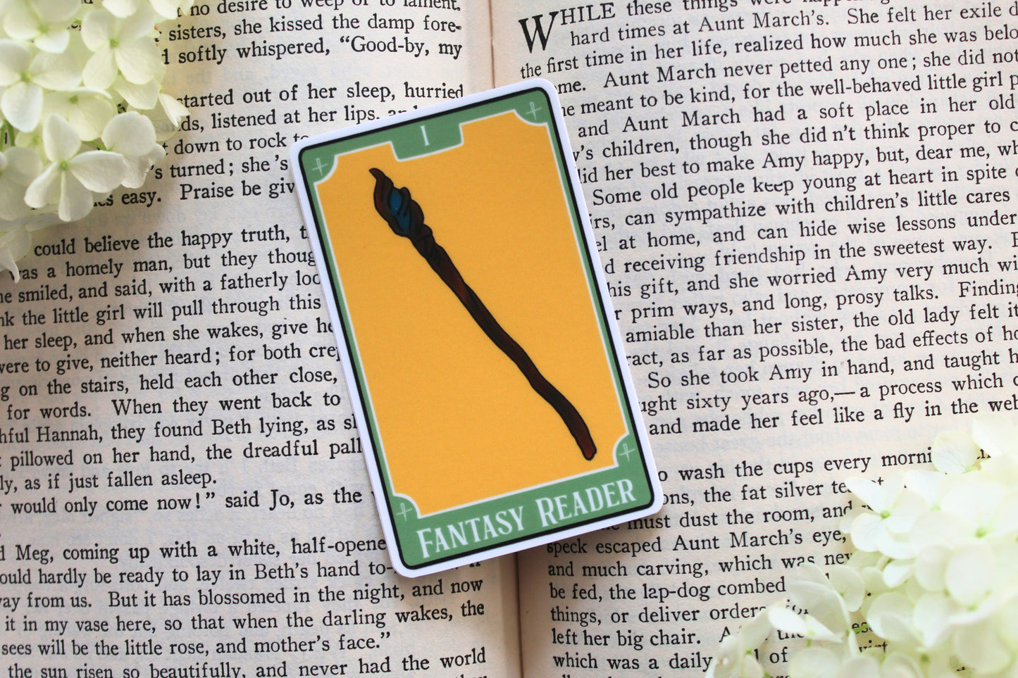 Bookish Tarot Sticker | Fantasy Reader