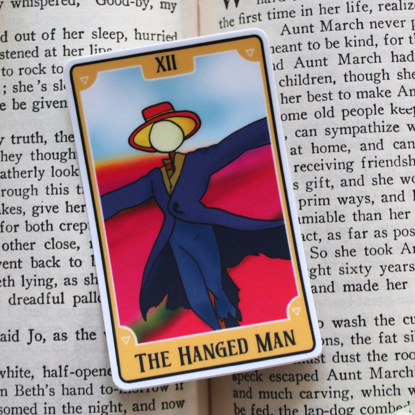 Bookish Tarot Sticker | The Hanged Man