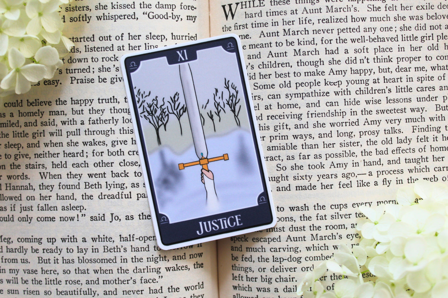 Bookish Tarot Sticker | Justice