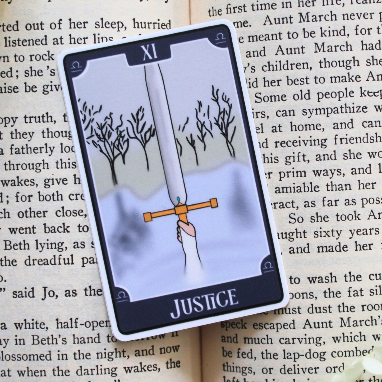 Bookish Tarot Sticker | Justice