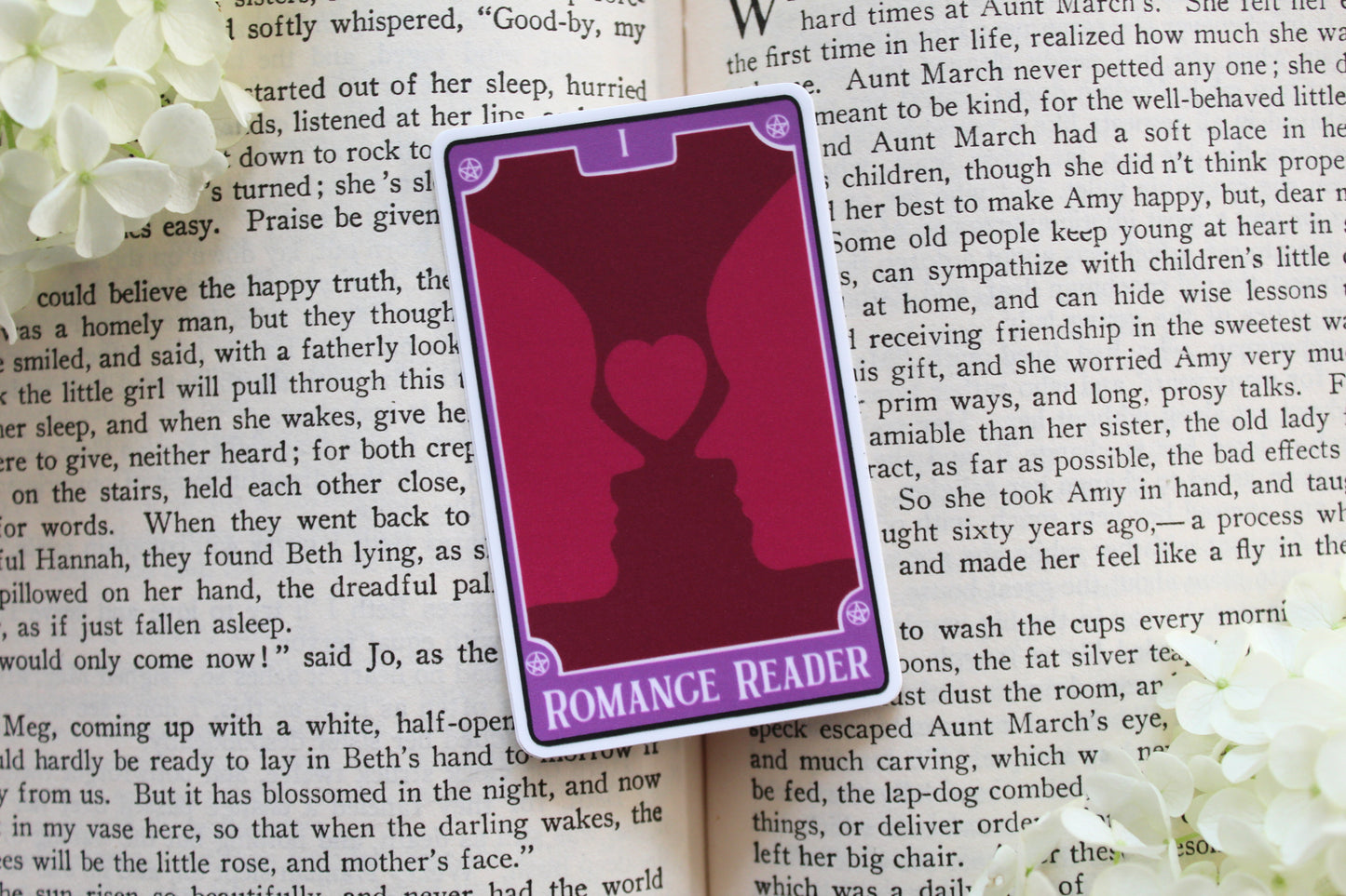 Bookish Tarot Sticker | Romance Reader