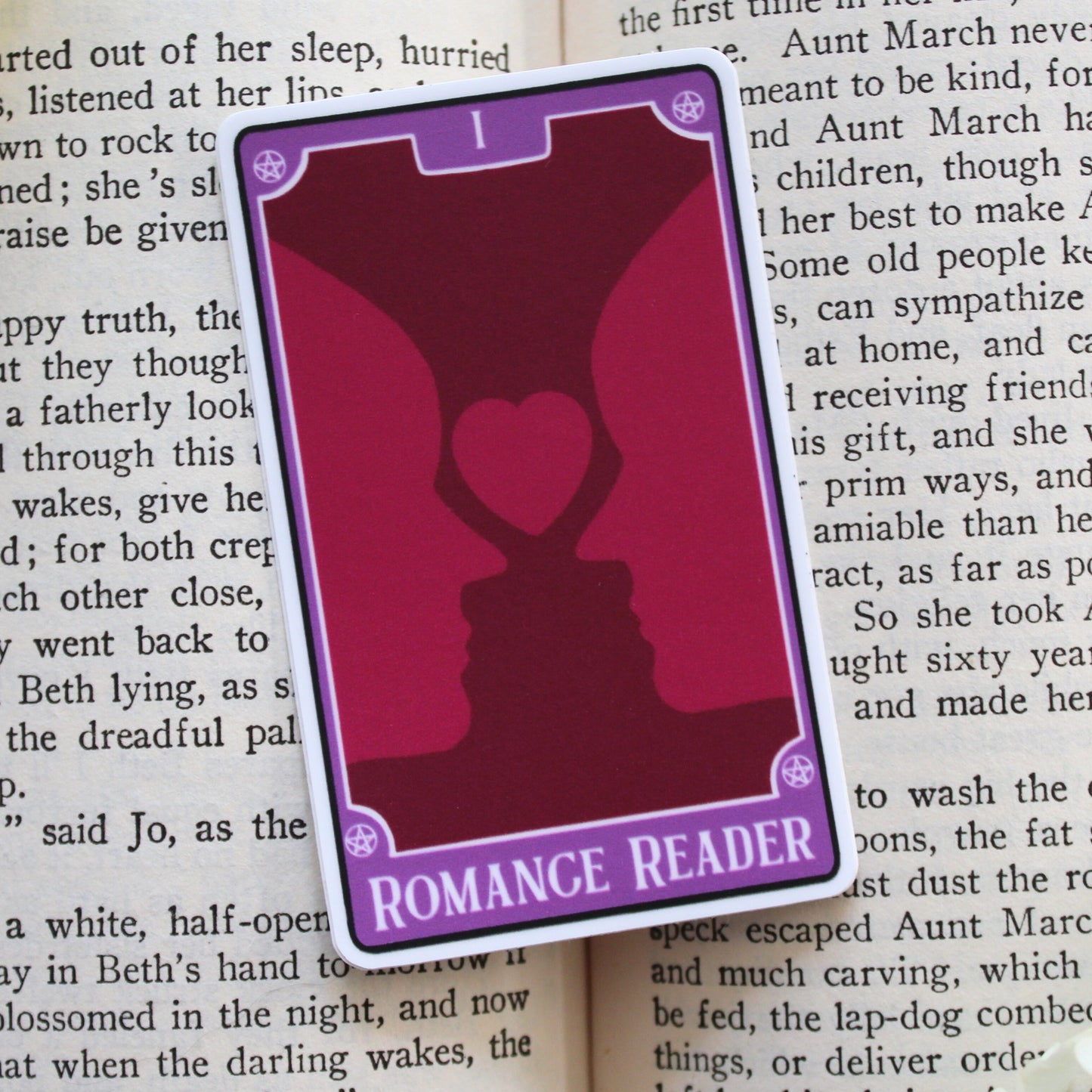 Bookish Tarot Sticker | Romance Reader