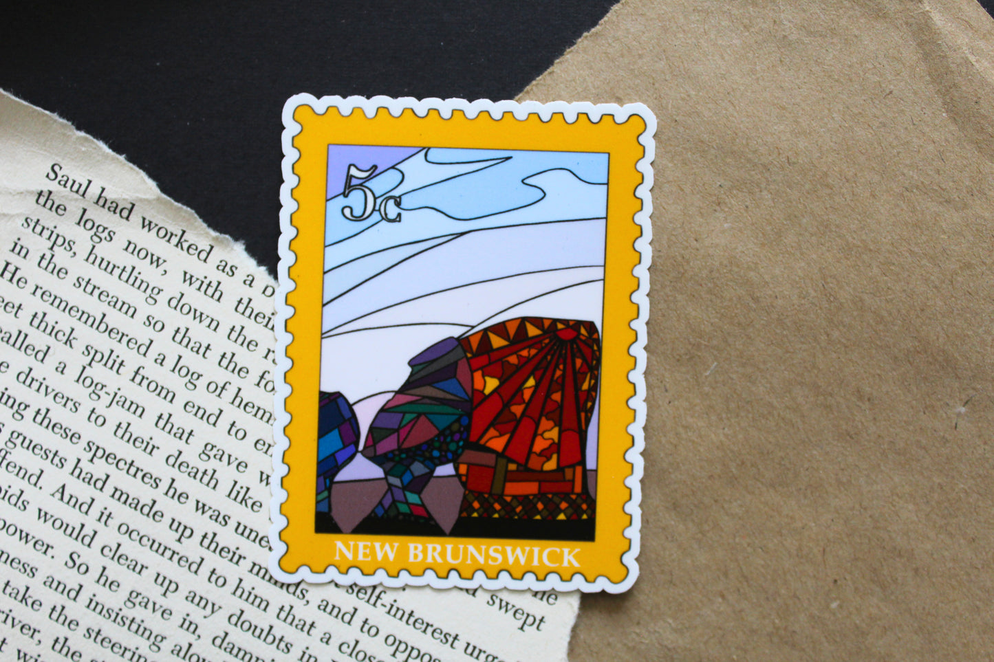 New Brunswick Postage Stamp Sticker