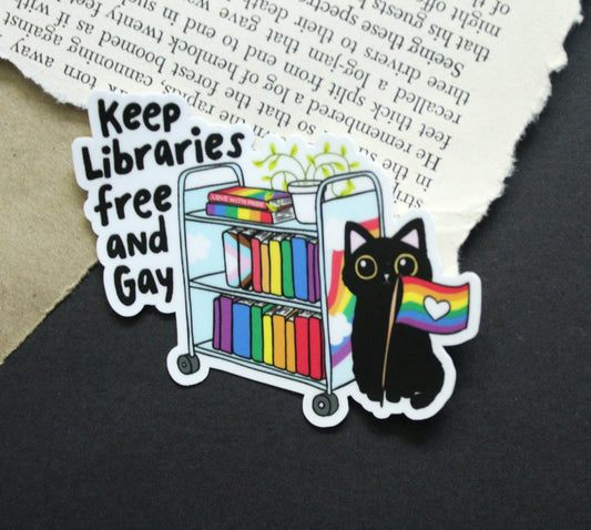 Keep Libraries Free and Gay Sticker