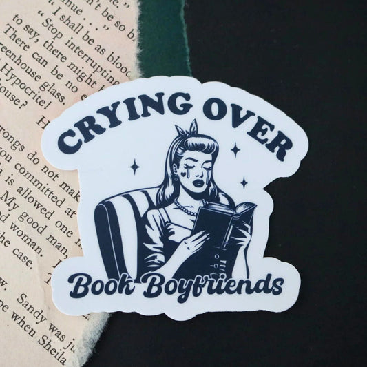 Crying Over Book Boyfriends Sticker