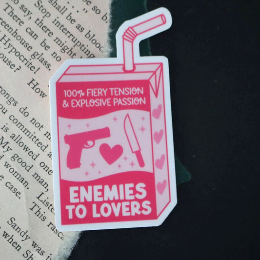 Enemies to Lovers Romance Juice Box Sticker