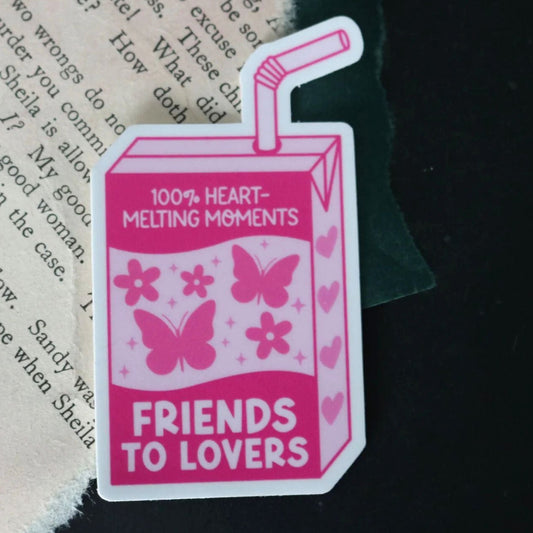 Friends to Lovers Romance Juice Box Sticker