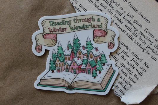 Reading Through a Winter Wonderland Sticker