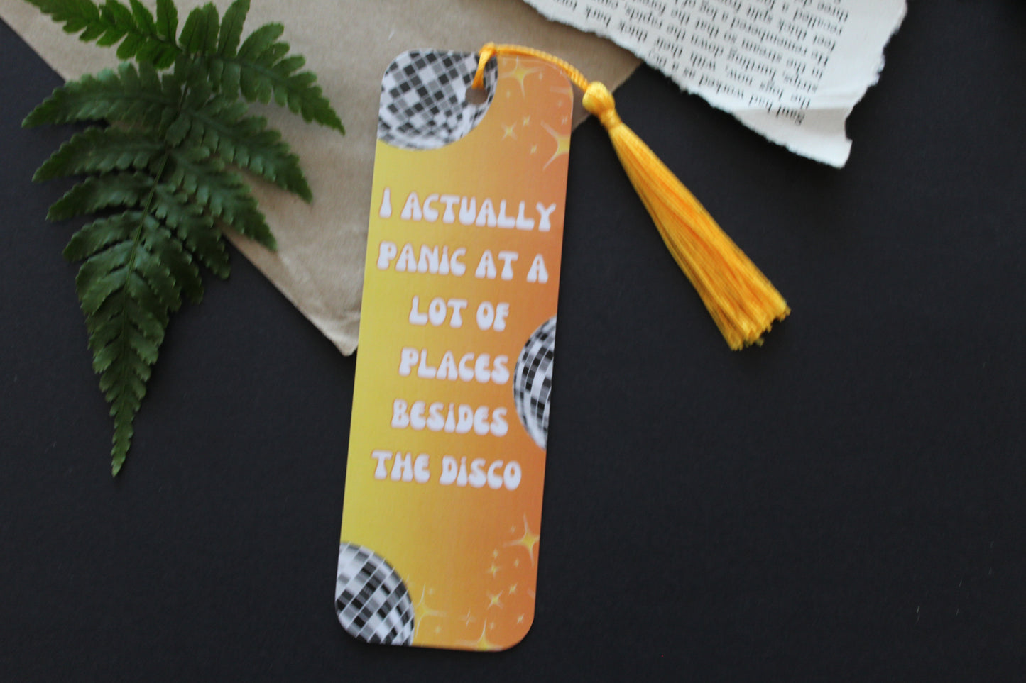 I Actually Panic at a Lot of Places Besides the Disco Bookmark