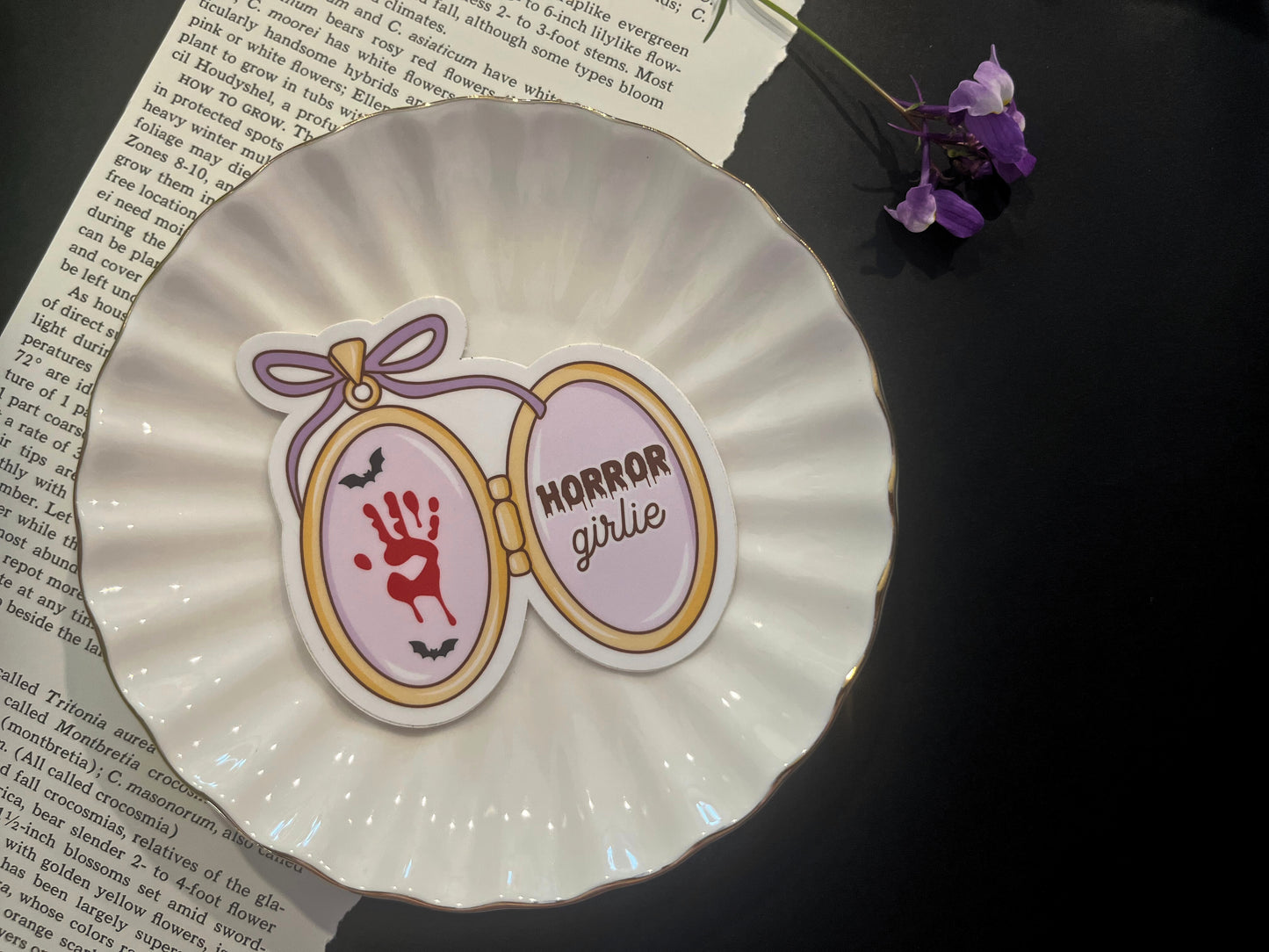 Horror Girlie Locket Sticker