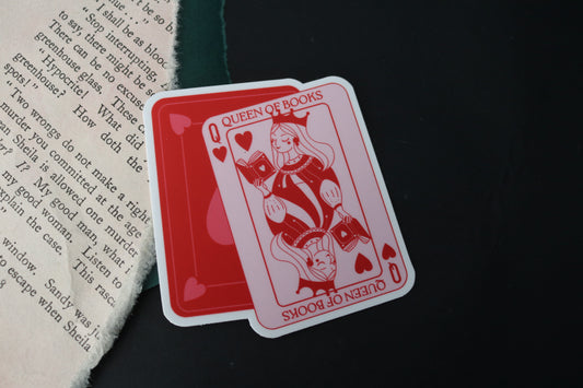 Queen of Books Sticker