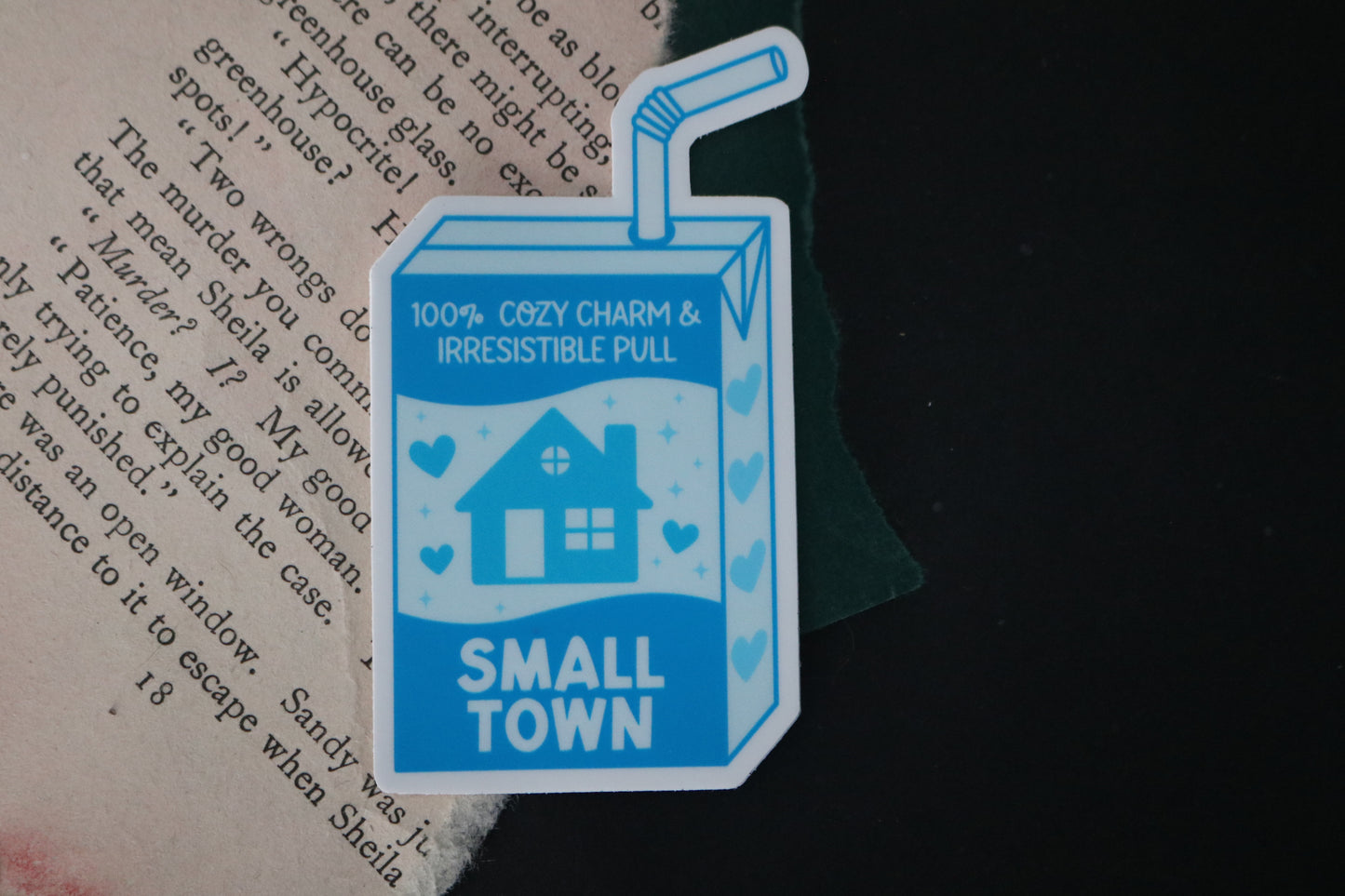 Small Town Romance Juice Box Sticker