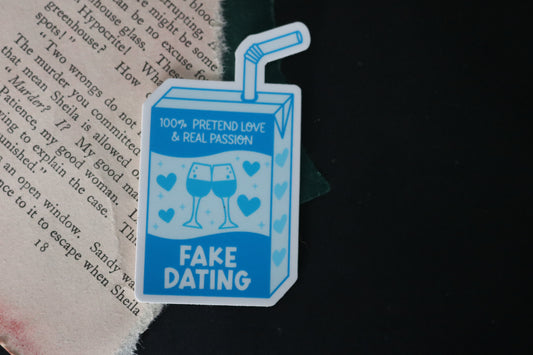 Fake Dating Romance Juice Box Sticker