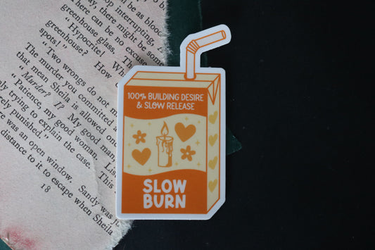 Slow Burn Romance Juice Box Sticker