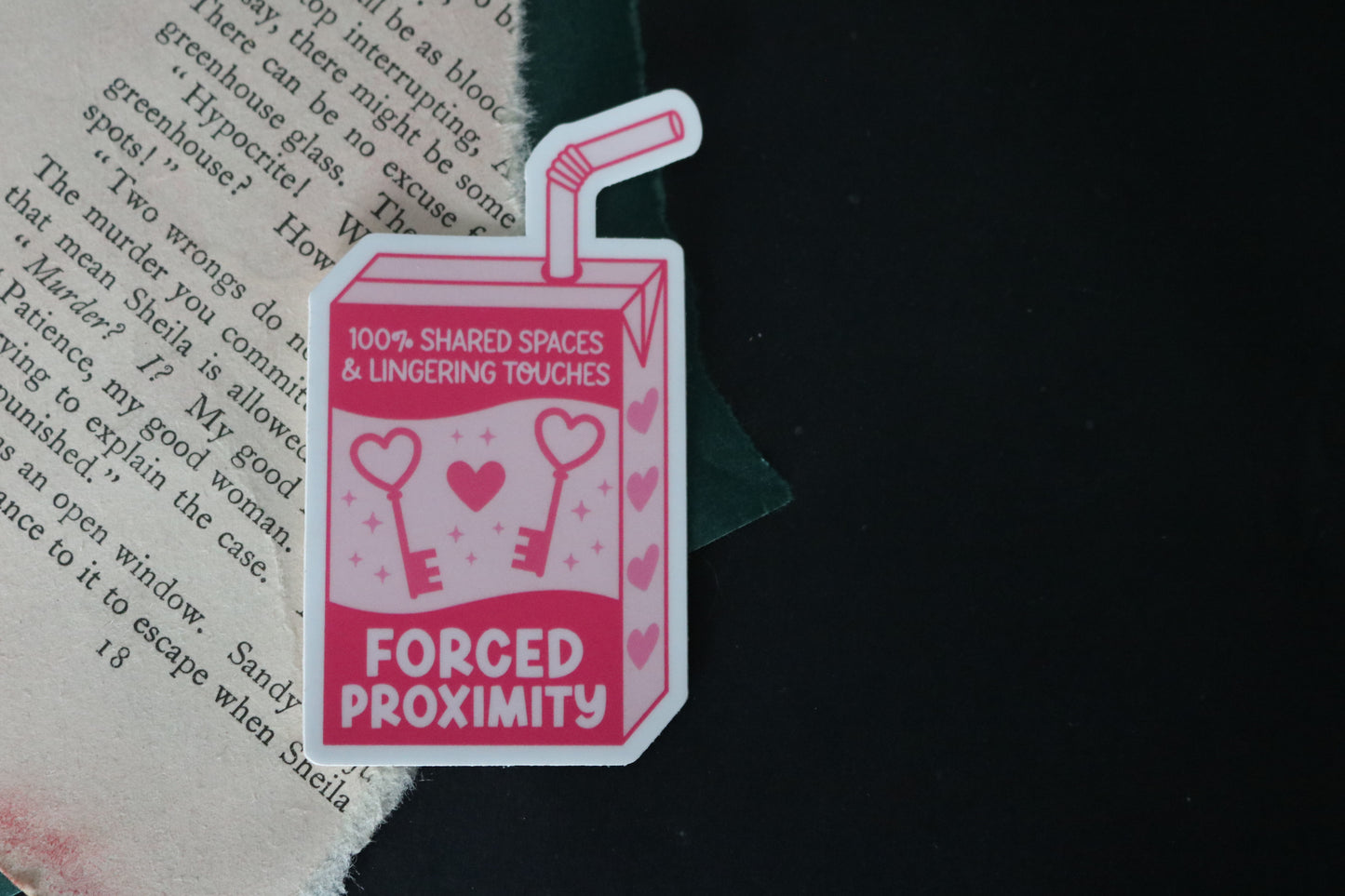 Forced Proximity Romance Juice Box Sticker