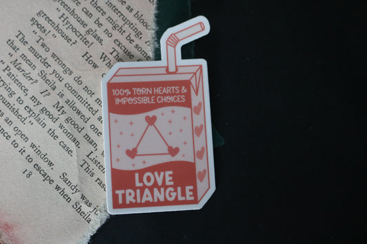 Love Triangle Romance Juice Box Sticker