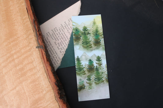 Watercolour Trees Bookmark