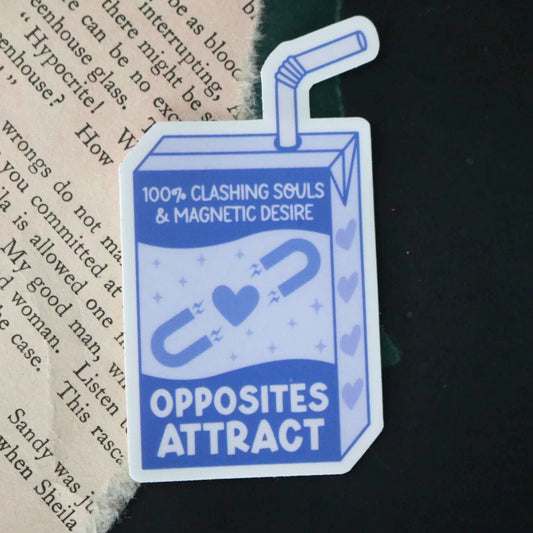 Opposites Attract Romance Juice Box Sticker