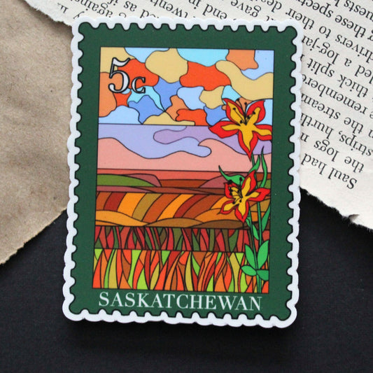 Saskatchewan Postage Stamp Sticker