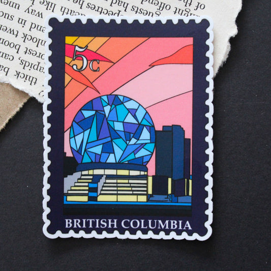 British Columbia Postage Stamp Sticker