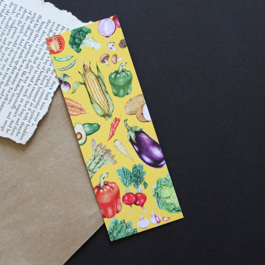Colorful bookmark with vegetable pattern 