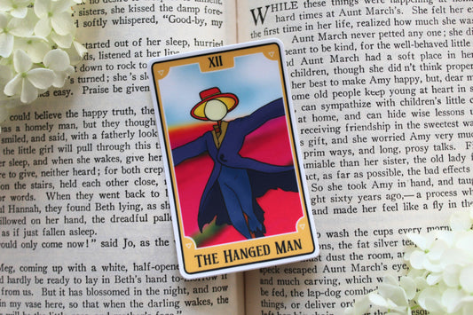 Bookish Tarot Sticker | The Hanged Man