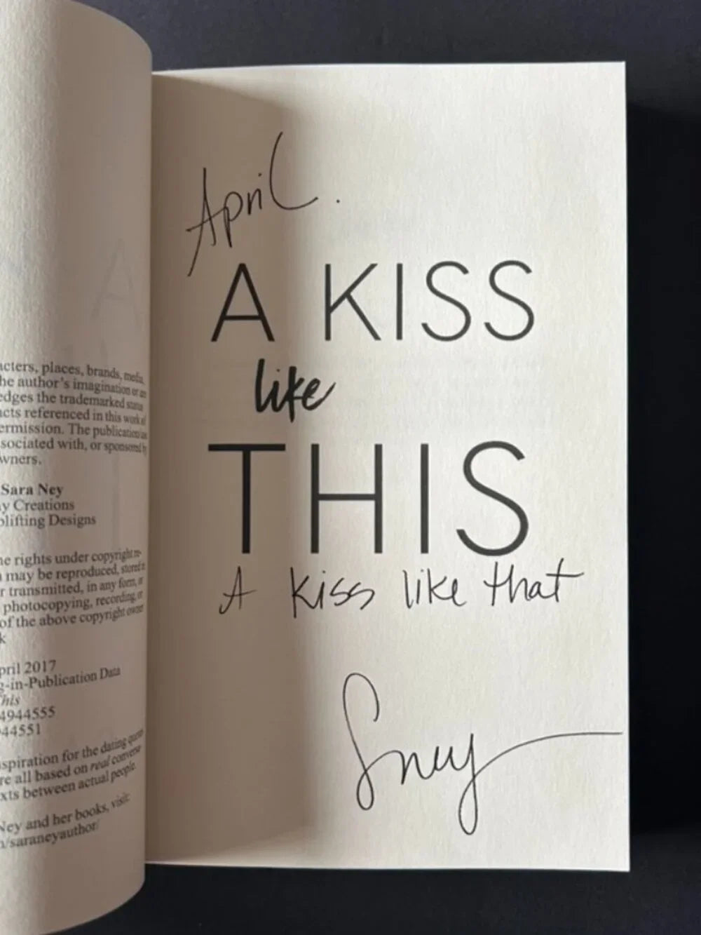 A Kiss Like This (Signed)