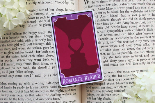 Bookish Tarot Sticker | Romance Reader