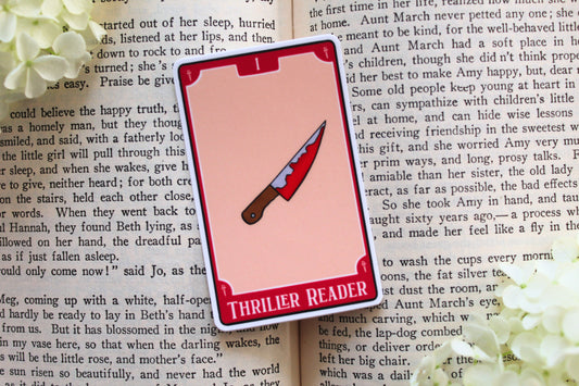 Bookish Tarot Sticker | Thriller Reader
